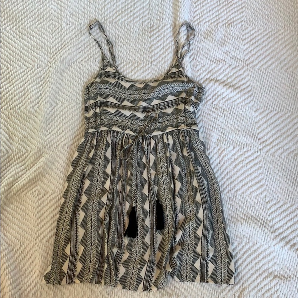 Black and White Printed Dress